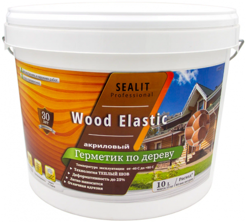 Купить ГЕРМЕТИК - Sealit Wood Elastic для работы с деревянными материалами 10 л в Ульяновске, Ульяновская область